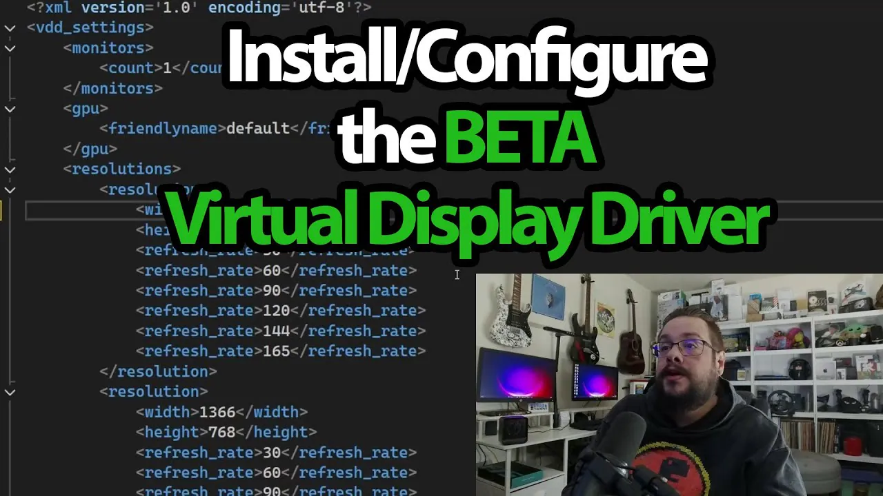 vdd_settings.xml with monitor count, GPU and refresh rate settings