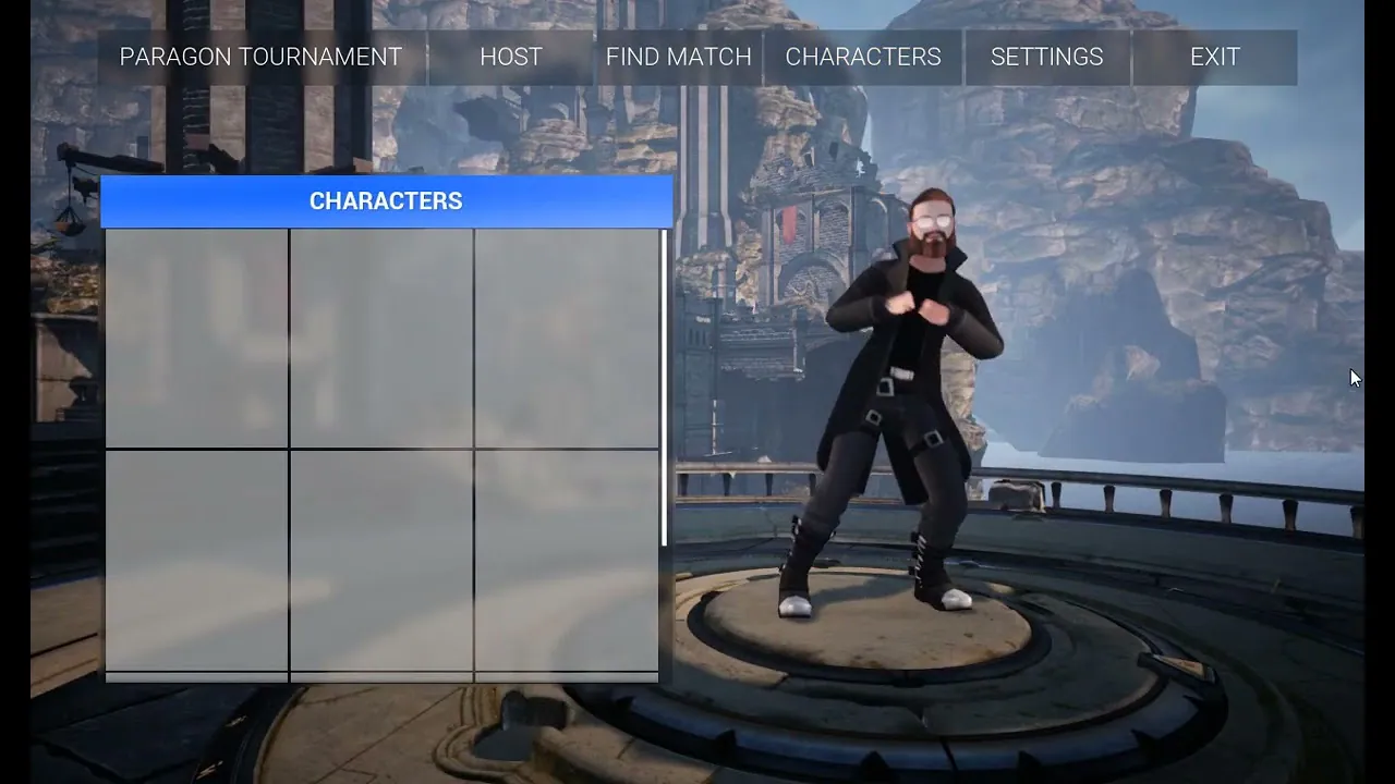 A Ready Player Me avatar on the character select screen