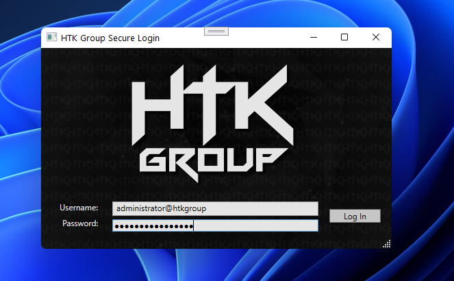 HTK Group Secure Login window